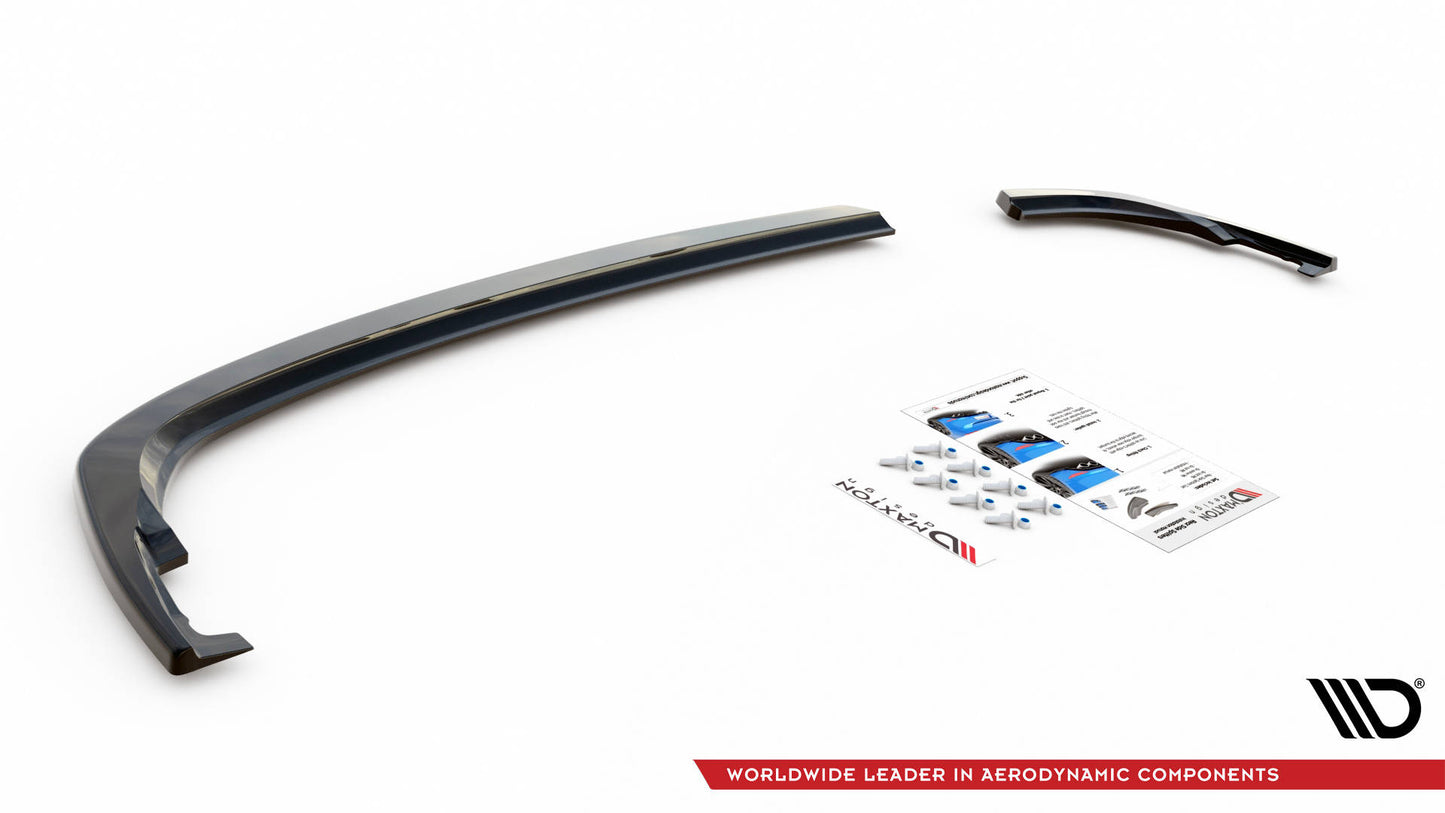 Heck Ansatz Flaps Diffusor für Volkswagen Tiguan Mk2 schwarz Hochglanz