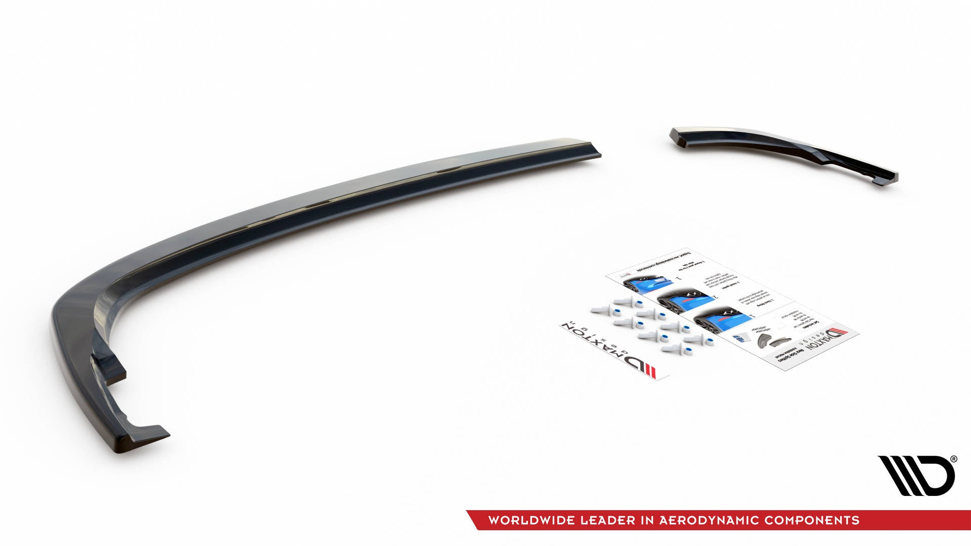 Heck Ansatz Flaps Diffusor für Volkswagen Tiguan Mk2 schwarz Hochglanz