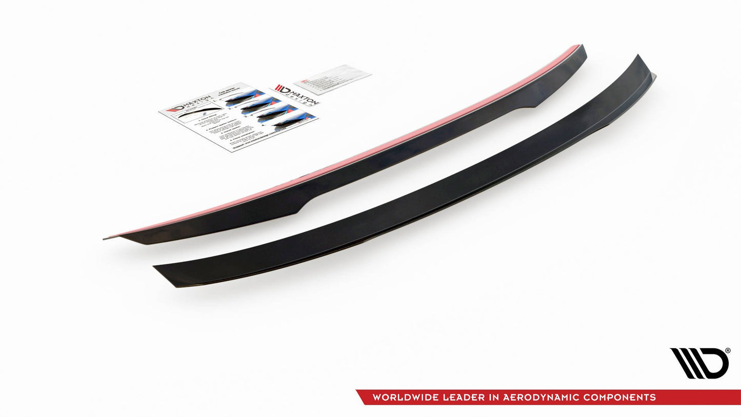 Spoiler CAP für Peugeot 508 Limousine Mk2 schwarz Hochglanz
