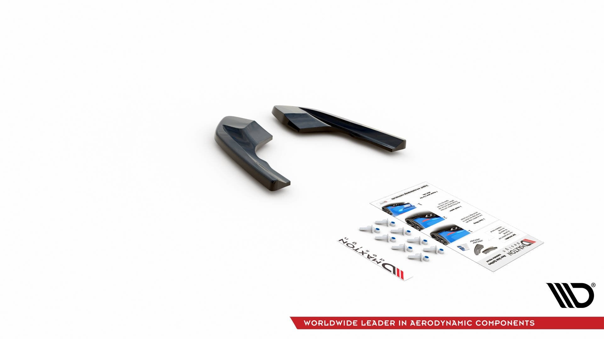 Heck Ansatz Flaps Diffusor V.1 für Volkswagen Golf R Mk8 schwarz matt