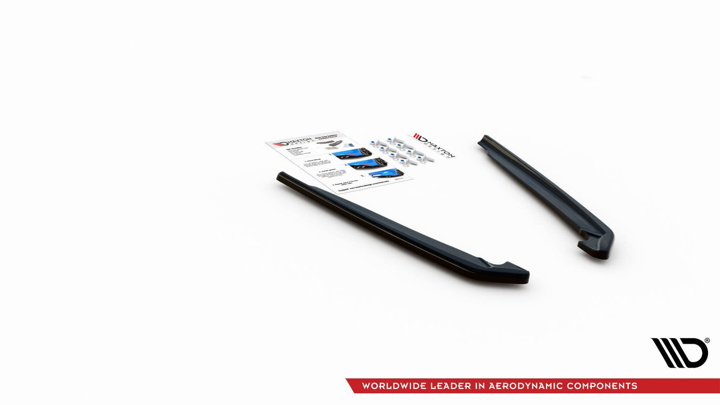 Heck Ansatz Flaps Diffusor für BMW 5er G30 Facelift M-Paket schwarz matt