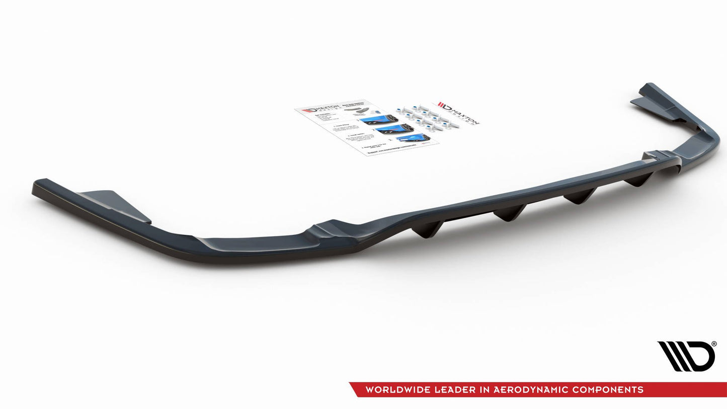 Mittlerer Diffusor Heck Ansatz DTM Look für Volvo XC60 Mk2 R-Design Carbon Look