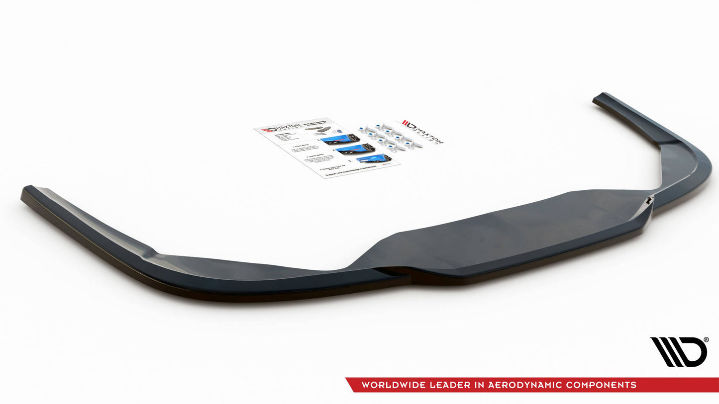 Mittlerer Diffusor Heck Ansatz für Peugeot 508 GT Mk1 Facelift schwarz Hochglanz
