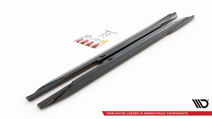 Seitenschweller Ansatz für Infiniti Q60 S Mk2 schwarz matt