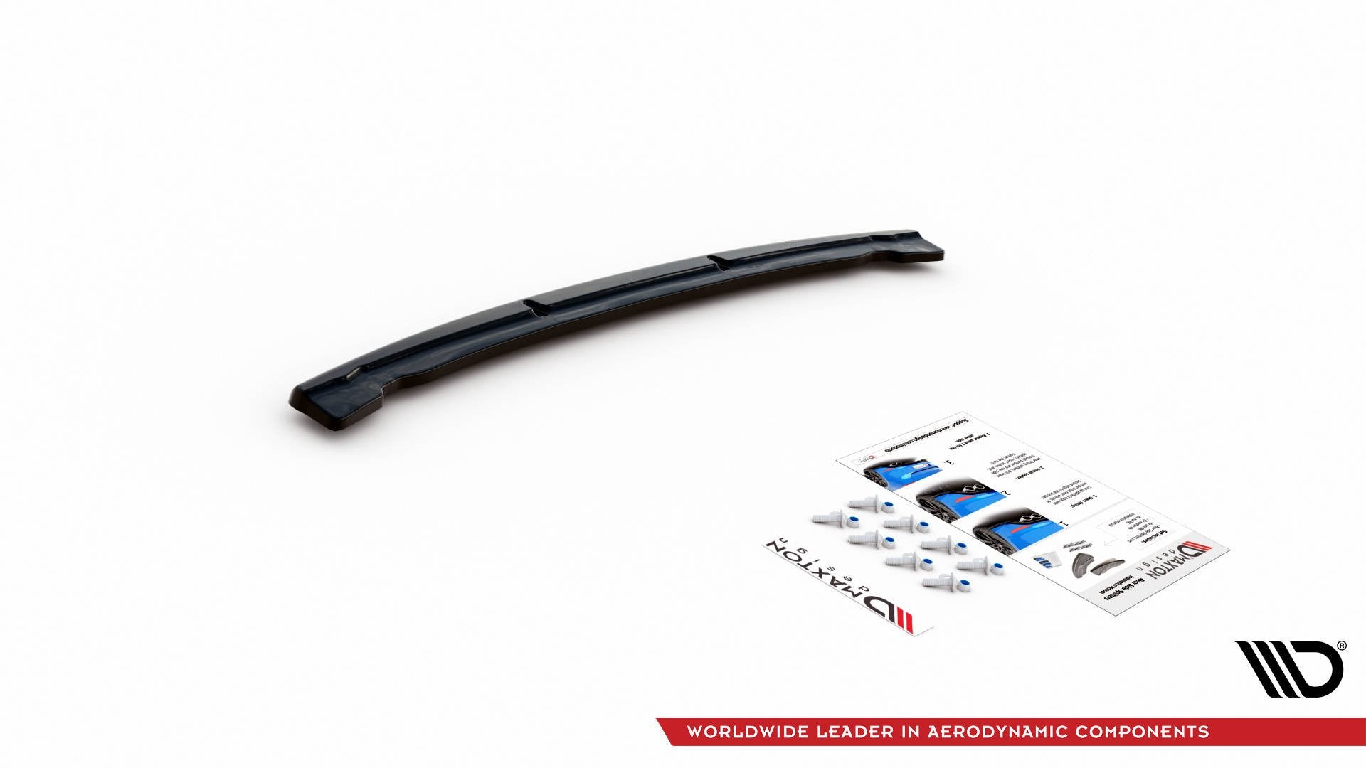 Mittlerer Diffusor Heck Ansatz für BMW 5er G30 Facelift M-Paket schwarz Hochglanz
