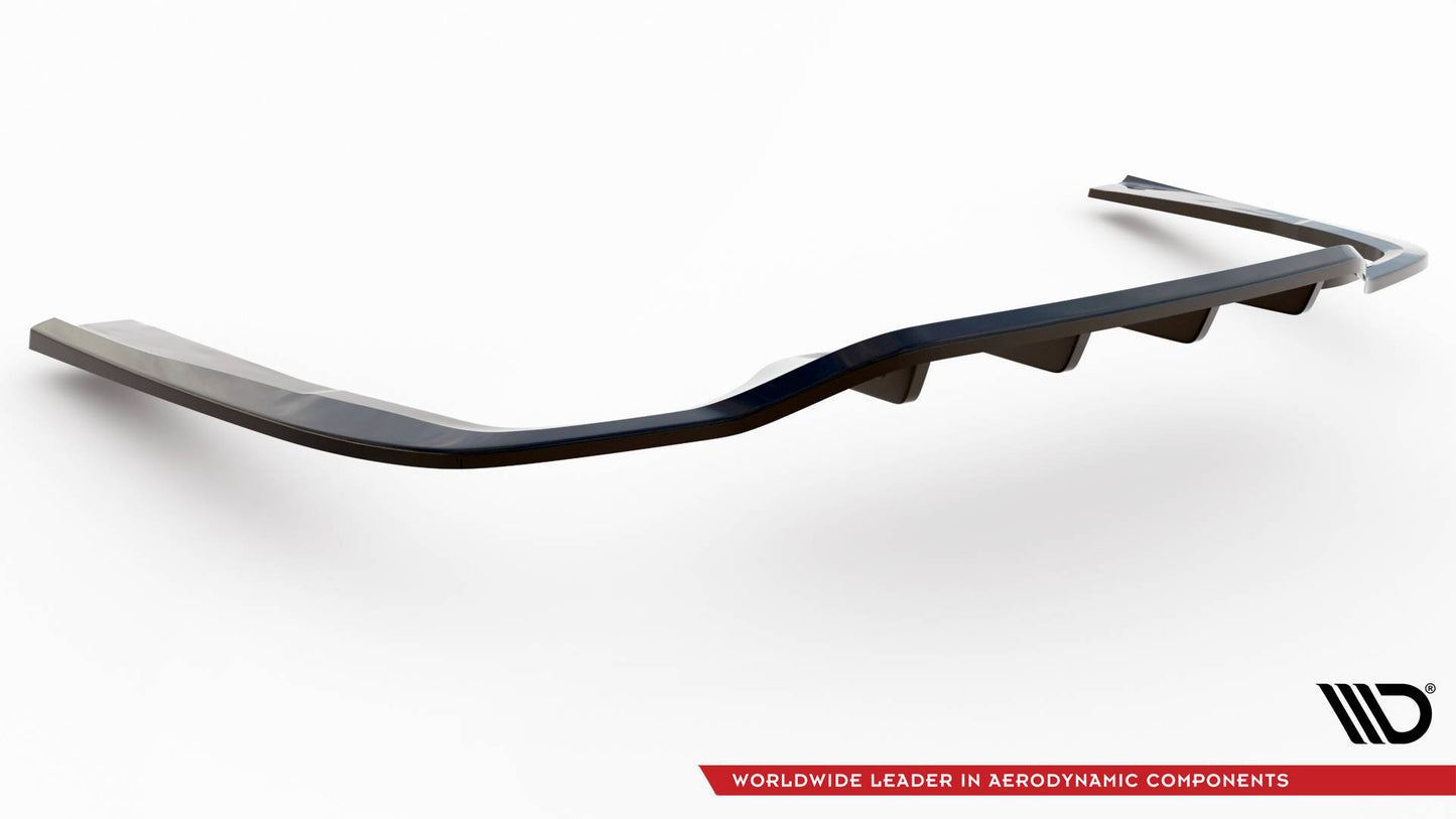 Mittlerer Diffusor Heck Ansatz DTM Look für Mercedes-Benz E AMG-Line W213 Facelift schwarz matt