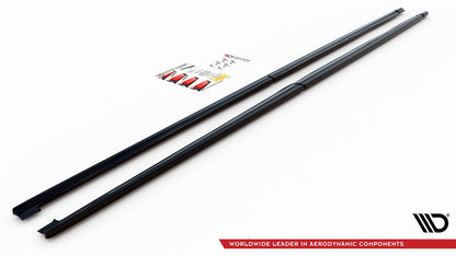 Seitenschweller Ansatz für Mercedes-Benz V-Klasse Long AMG-Line W447 Facelift schwarz matt