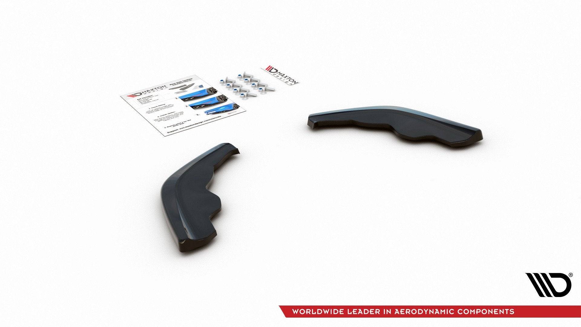 Heck Ansatz Flaps Diffusor V.1 für BMW 1er F40 M-Paket Carbon Look