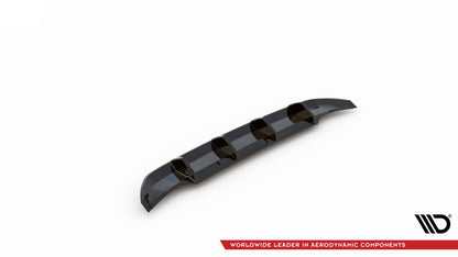 Diffusor Heck Ansatz für Volkswagen T-Roc Mk1 schwarz Hochglanz