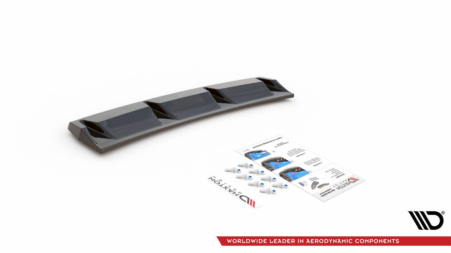 Mittlerer Diffusor Heck Ansatz für Audi S3 Sportback 8Y schwarz matt