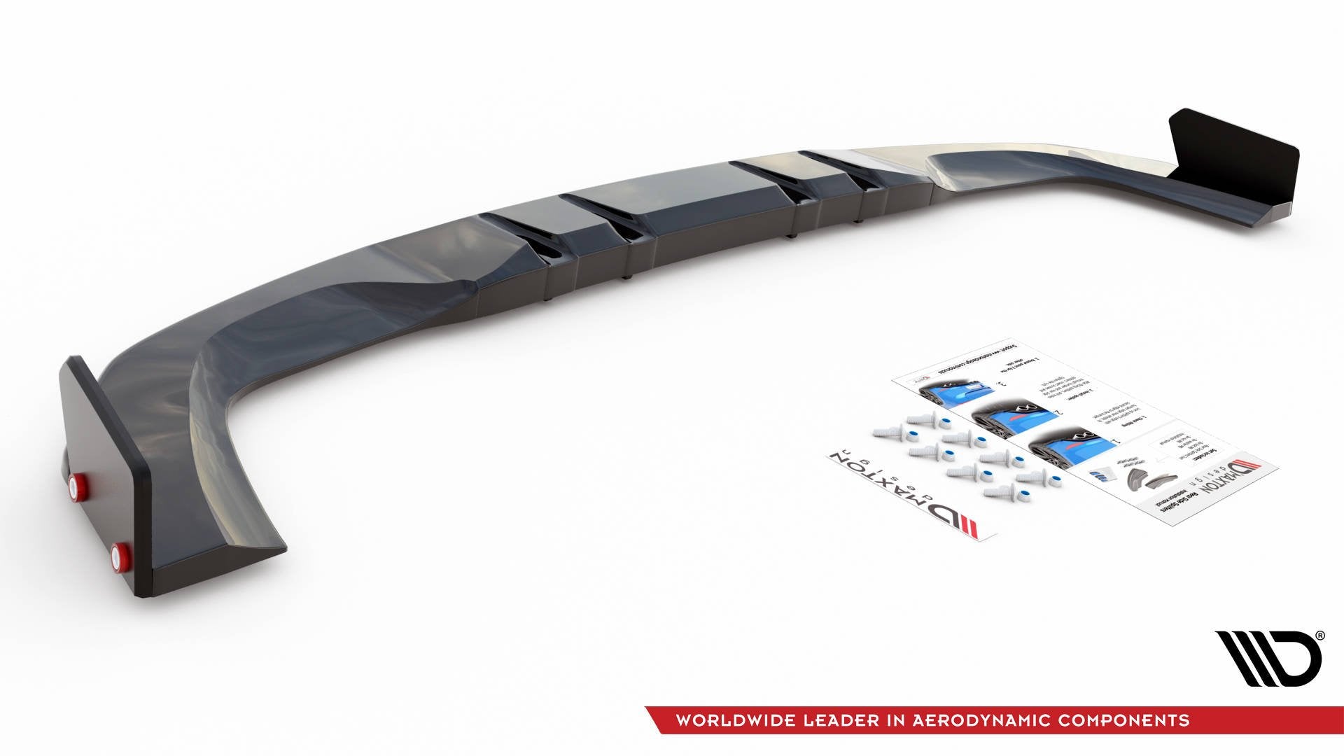 Mittlerer Diffusor Heck Ansatz +Flaps für Mercedes-AMG A45 S