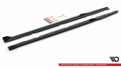 Seitenschweller Ansatz für V.2 für Mercedes-AMG C 63 AMG Coupe C205 Facelift Carbon Look