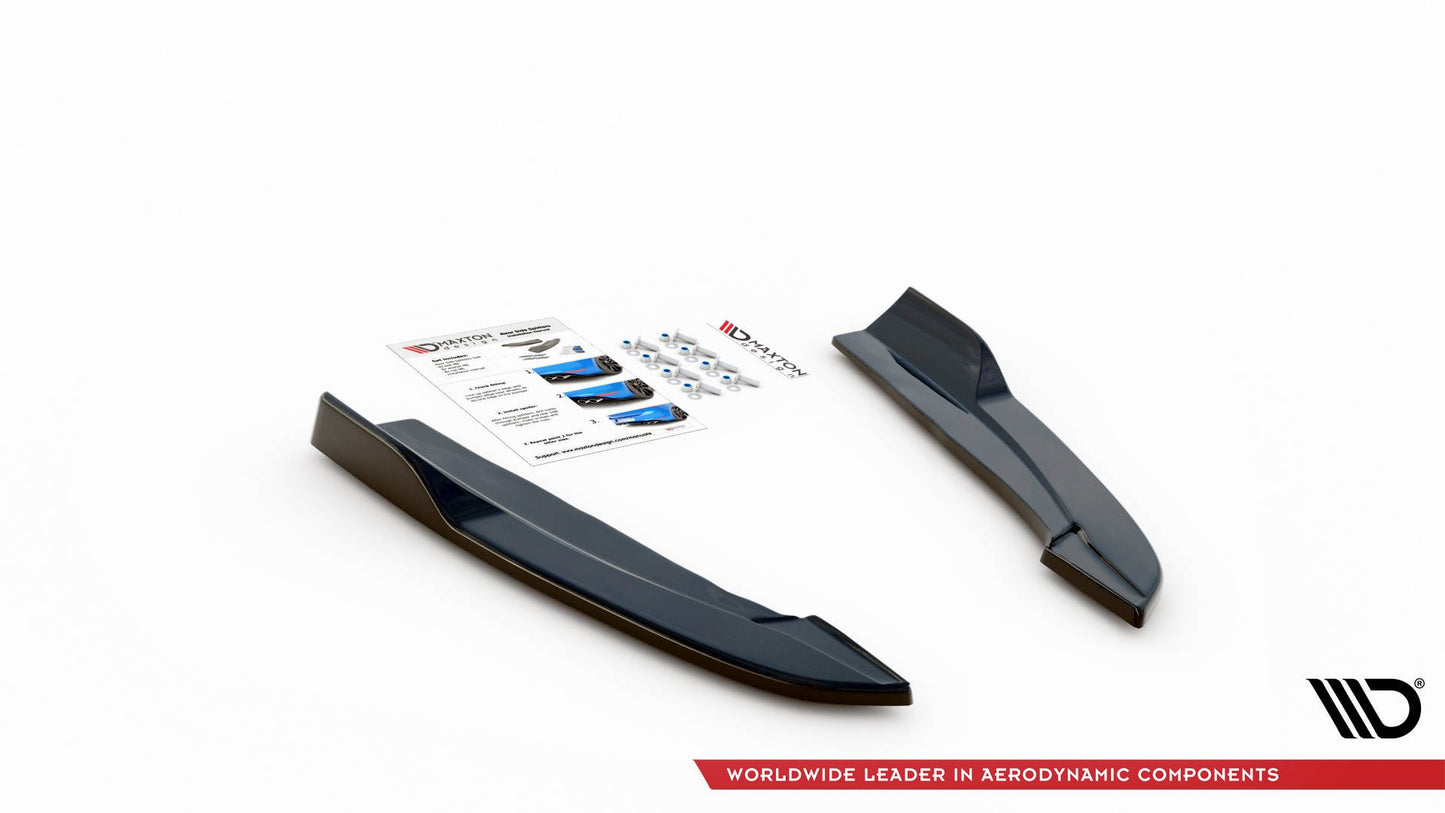 Heck Ansatz Flaps Diffusor V.4 für Ford Focus ST-Line Kombi Mk4 schwarz Hochglanz