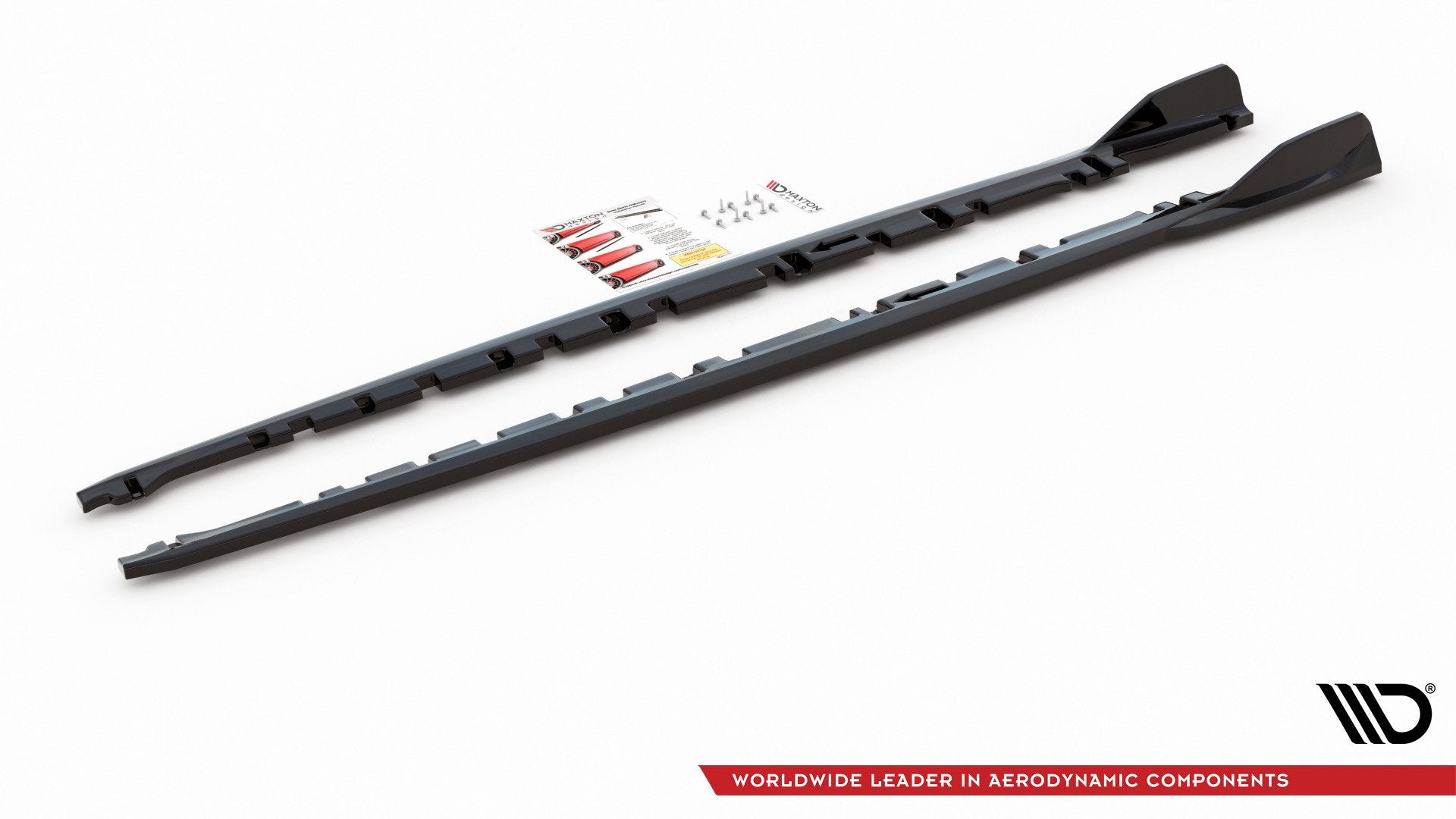 Seitenschweller Ansatz für V.3 für BMW 1er F40 M-Paket/ M135i  schwarz matt