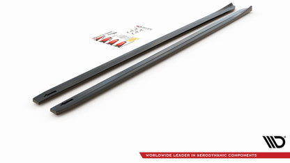 Seitenschweller Ansatz für V.4 VW Golf 7 R / R-Line Facelift schwarz Hochglanz