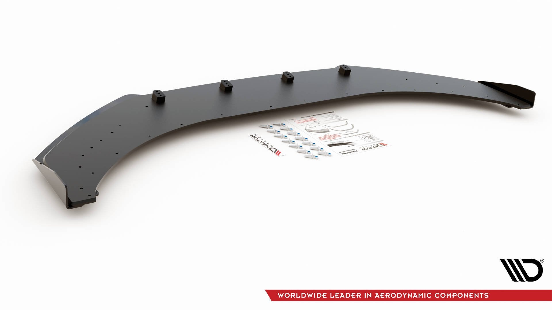Robuste Racing Front Ansatz für passend +Flaps für Volkswagen Arteon R-Line schwarz Hochglanz
