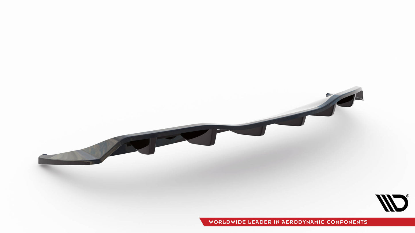 Mittlerer Diffusor Heck Ansatz DTM Look für Tesla Model Y Carbon Look