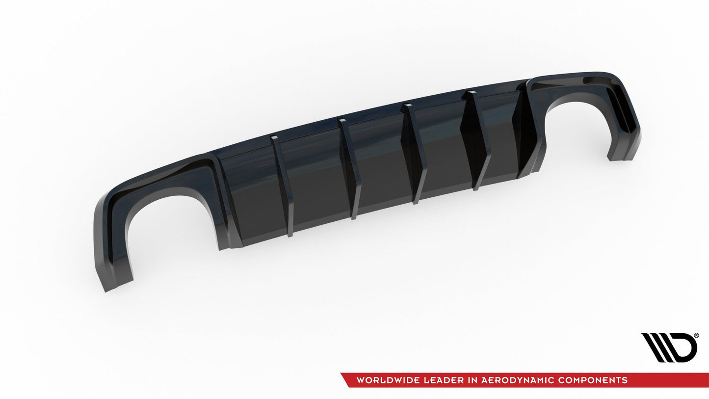 Diffusor Heck Ansatz für Audi RS3 8V Sportback schwarz matt
