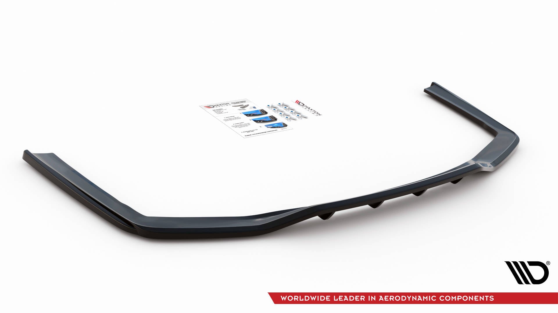 Mittlerer Diffusor Heck Ansatz DTM Look für BMW 7 M-Paket G11 Facelift schwarz matt
