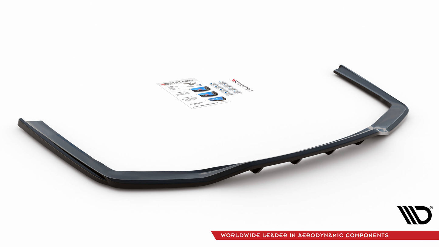 Mittlerer Diffusor Heck Ansatz DTM Look für BMW 7 M-Paket G11 Facelift schwarz Hochglanz