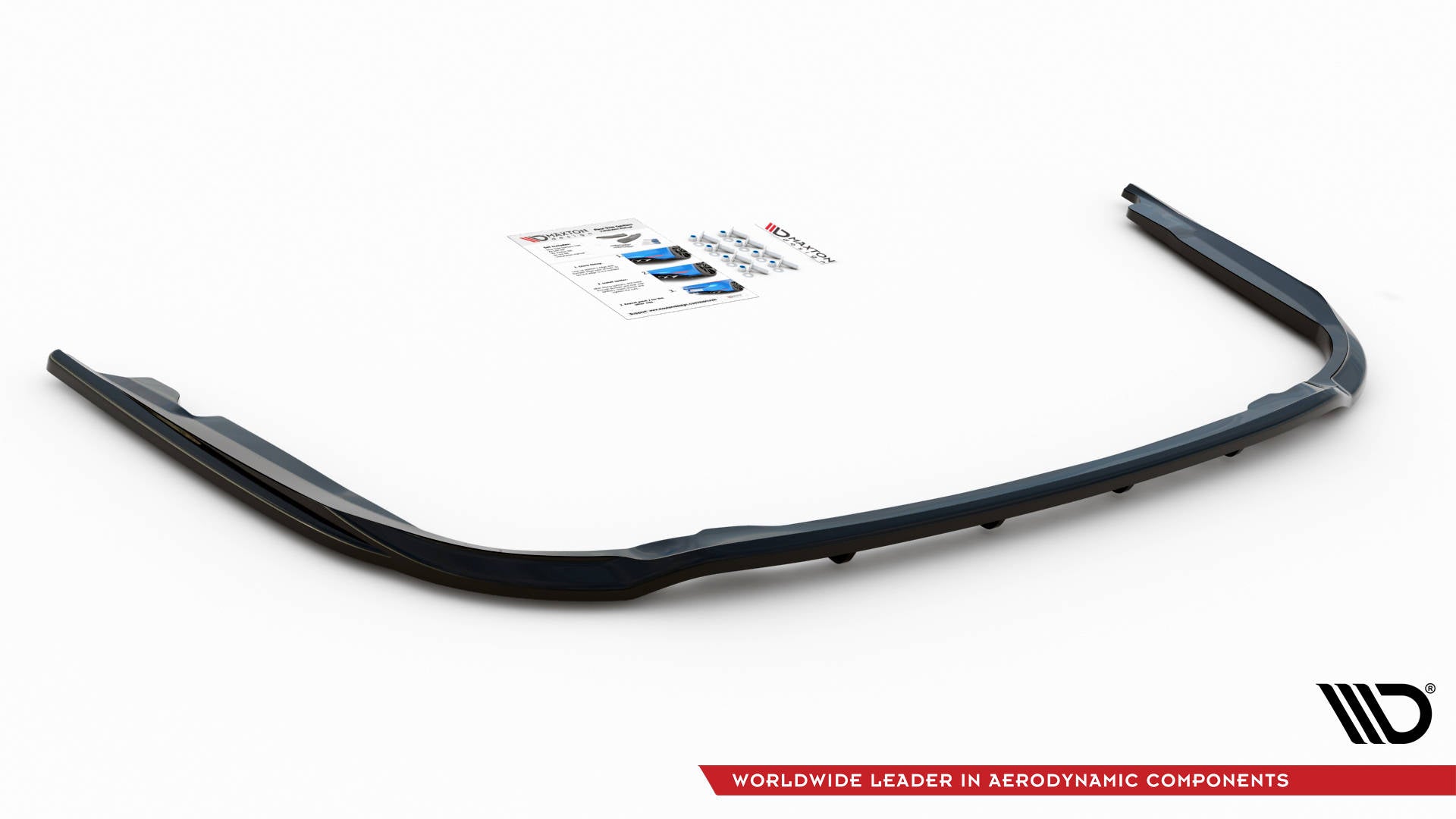 Mittlerer Diffusor Heck Ansatz DTM Look für Toyota Avensis Mk3 Facelift schwarz matt