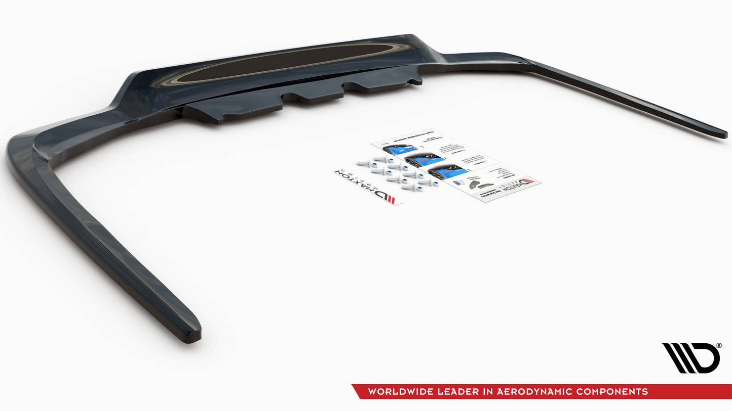 Mittlerer Diffusor Heck Ansatz DTM Look für Lexus LS Mk4 Facelift schwarz matt