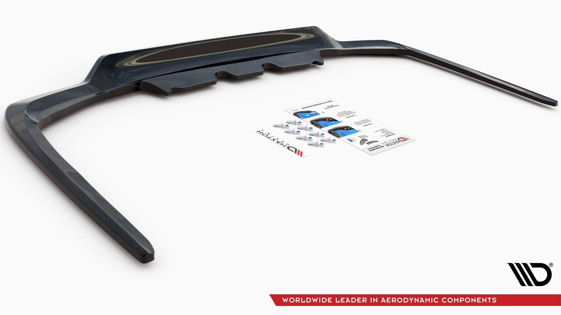 Mittlerer Diffusor Heck Ansatz DTM Look für Lexus LS Mk4 Facelift schwarz Hochglanz