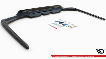 Mittlerer Diffusor Heck Ansatz DTM Look für Lexus LS Mk4 Facelift schwarz Hochglanz