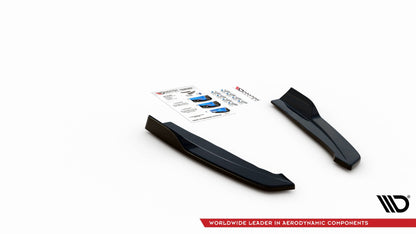 Heck Ansatz Flaps Diffusor V.2 für Ford Focus ST-Line Kombi Mk4 Carbon Look