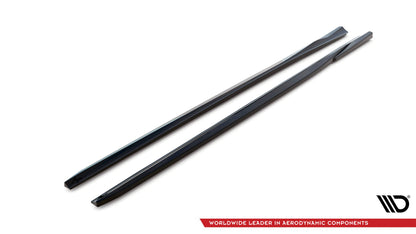 Seitenschweller Ansatz für Audi S3 Sportback 8V Facelift schwarz Hochglanz