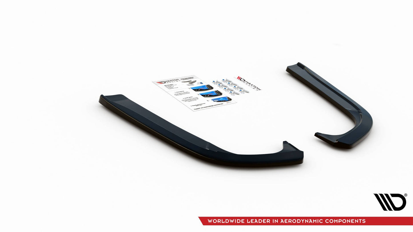 Heck Ansatz Flaps Diffusor für Skoda Octavia Mk3 Facelift schwarz matt