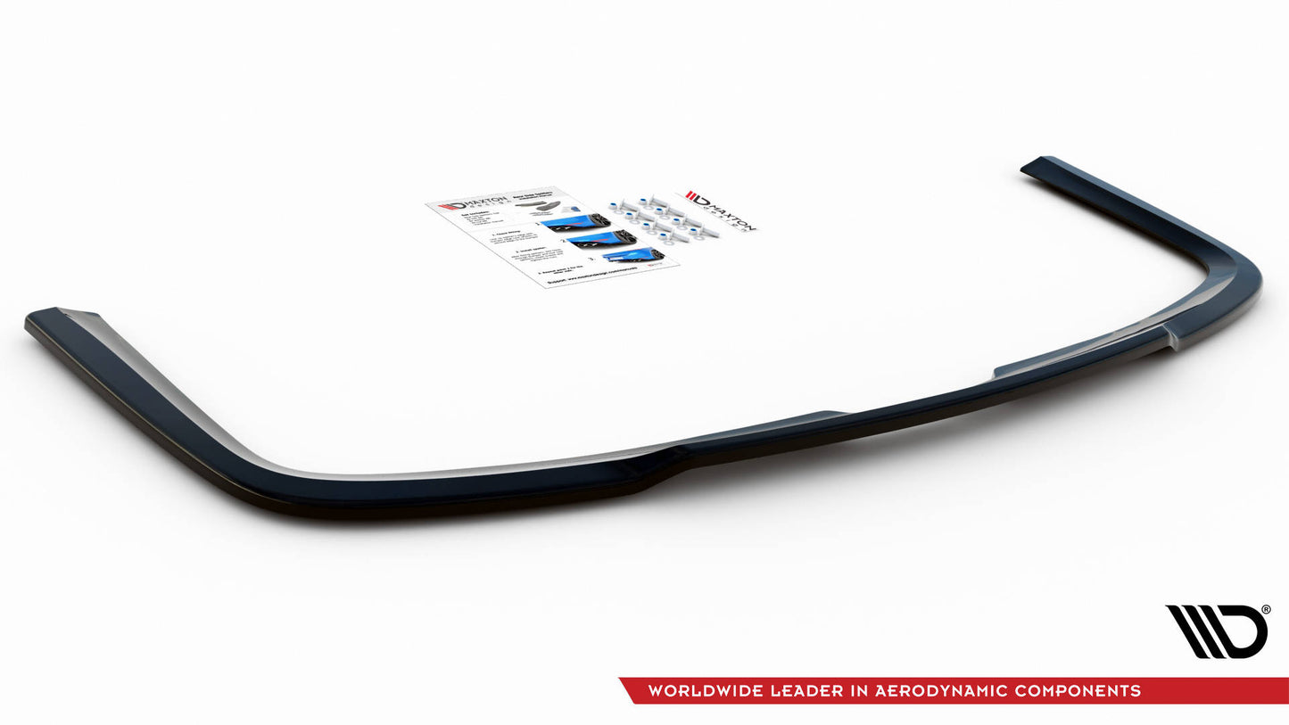 Mittlerer Diffusor Heck Ansatz für Volkswagen Caddy Long Mk3 Facelift Carbon Look