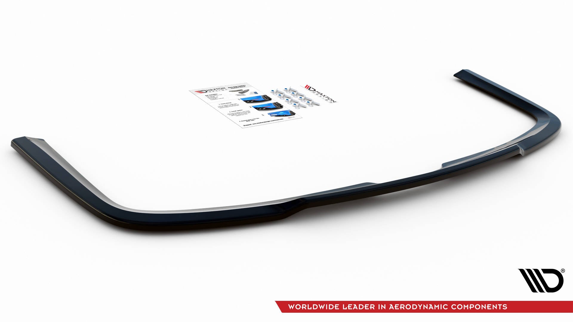 Mittlerer Diffusor Heck Ansatz für Volkswagen Caddy Long Mk3 Facelift Carbon Look