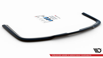 Mittlerer Diffusor Heck Ansatz für Volkswagen Caddy Long Mk3 Facelift Carbon Look