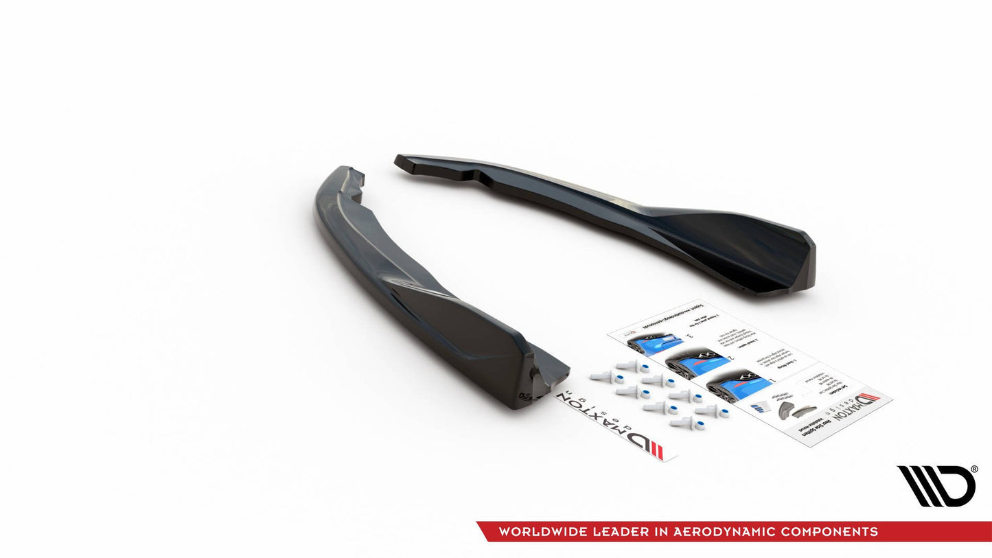 Heck Ansatz Flaps Diffusor V.2 für BMW 4er M-Paket G22 schwarz Hochglanz