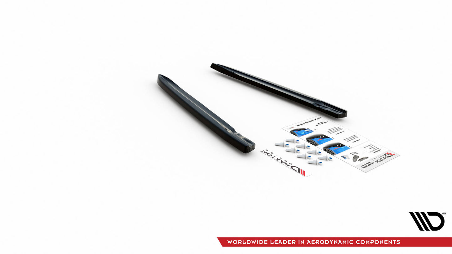 Heck Ansatz Flaps Diffusor für Volkswagen Arteon R Carbon Look