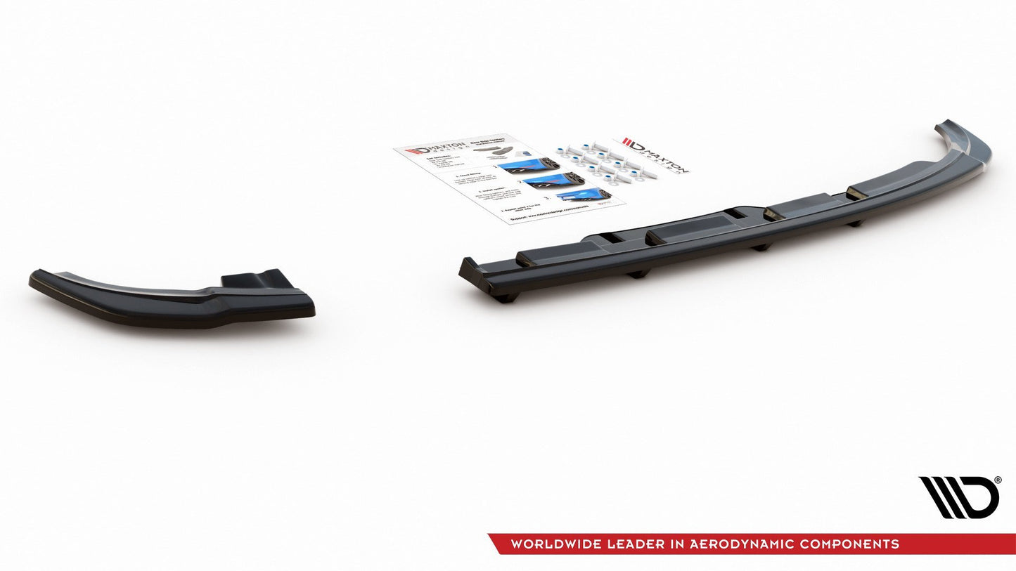 Mittlerer Diffusor Heck Ansatz DTM Look für VW Polo 6 GTI Mk6 schwarz Hochglanz
