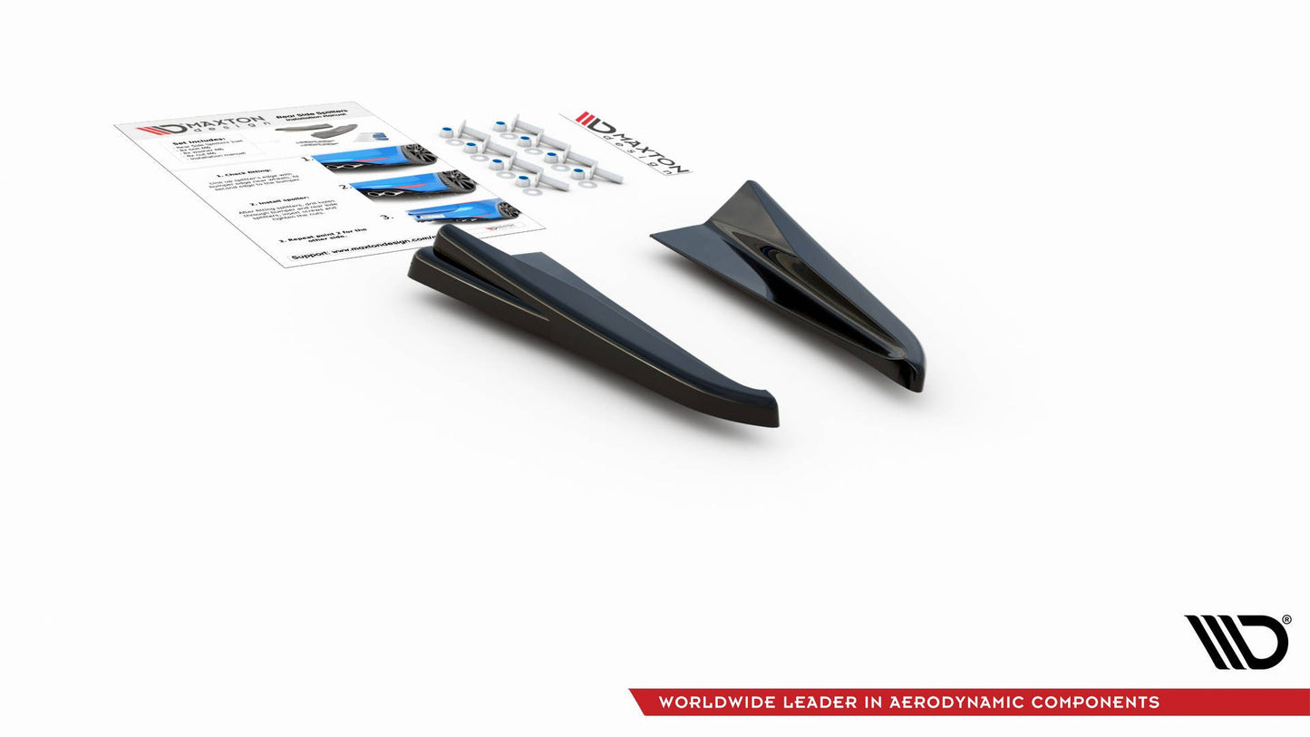 Heck Ansatz Flaps Diffusor für Audi RSQ3 F3 schwarz Hochglanz