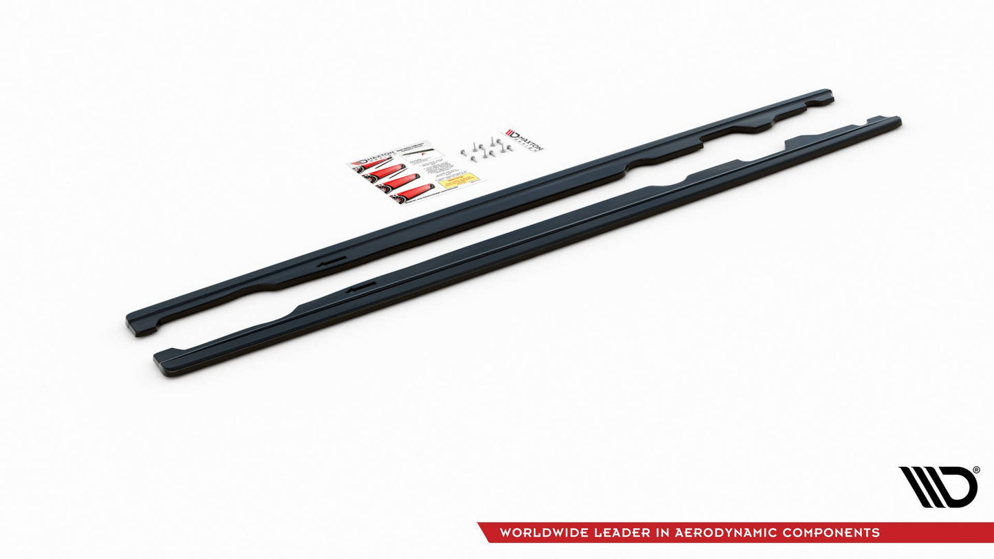 Seitenschweller Ansatz für Mini Cooper S John Cooper Works F56 schwarz matt