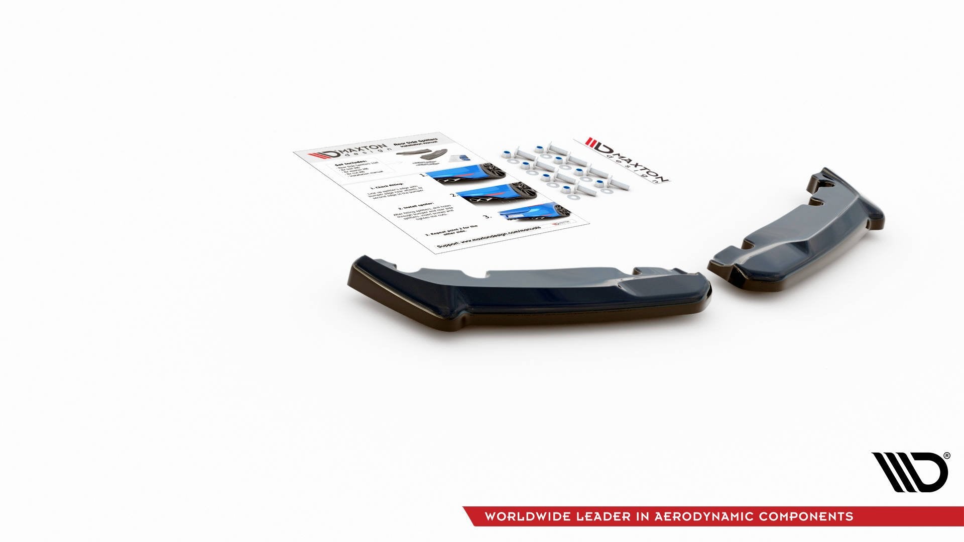Heck Ansatz Flaps Diffusor V.1 für Toyota GR Yaris Mk4 schwarz matt