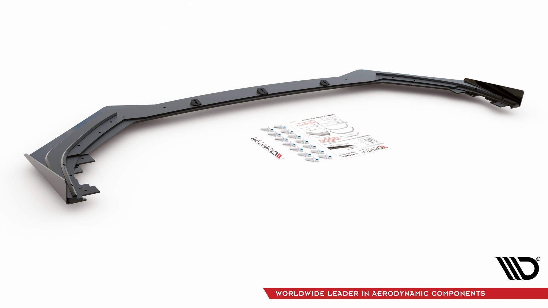Robuste Racing Front Ansatz für passend +Flaps für Toyota GR Yaris Mk4 schwarz Hochglanz