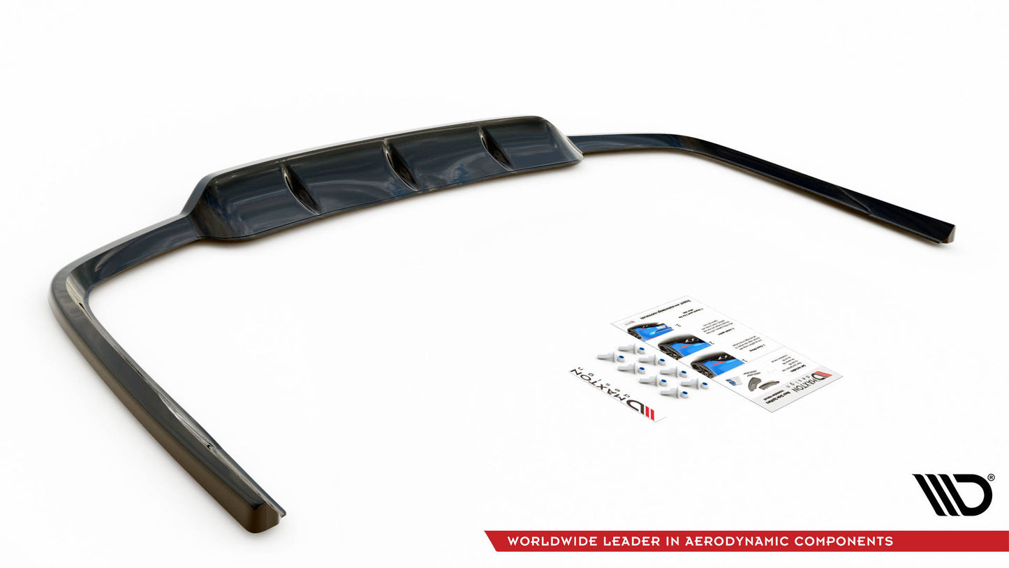 Mittlerer Diffusor Heck Ansatz DTM Look für Lexus GS F Sport Hybrid Mk4 (L10) schwarz matt