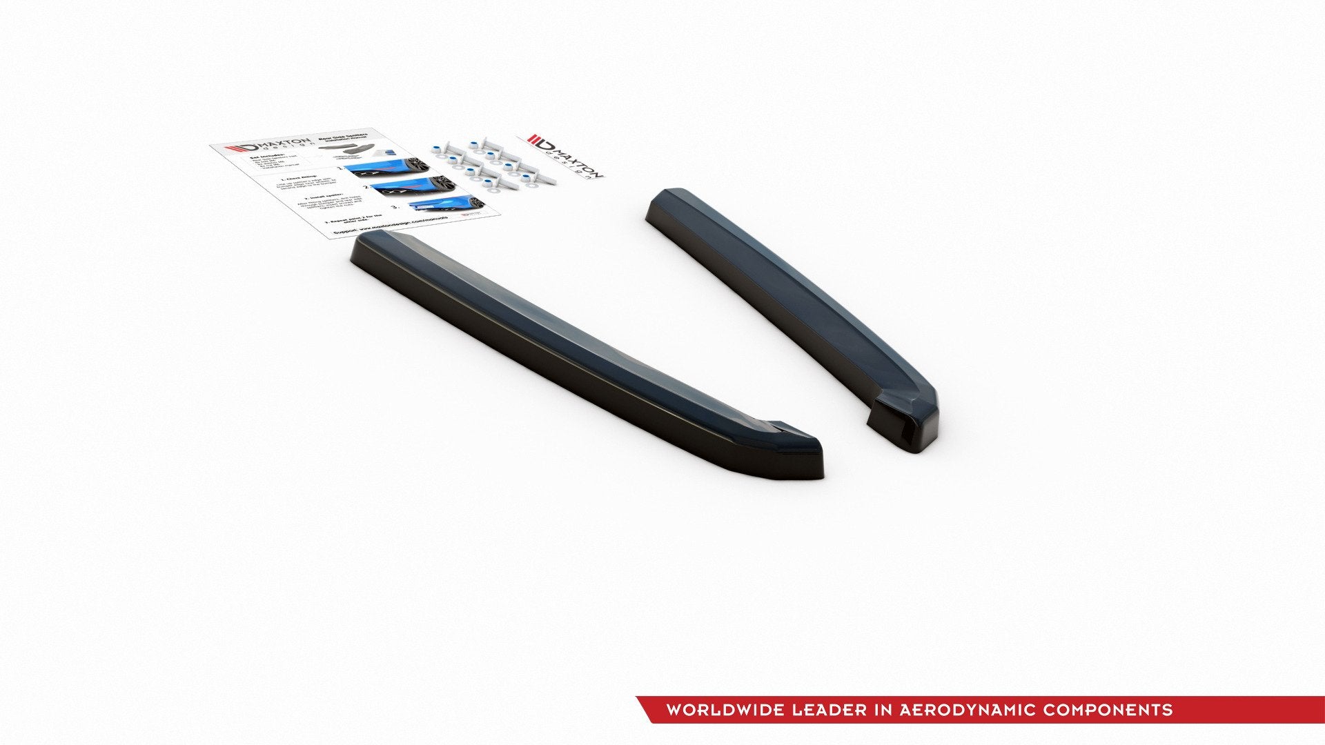 Heck Ansatz Flaps Diffusor für Audi S7 C8 schwarz Hochglanz
