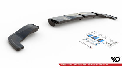 Mittlerer Diffusor Heck Ansatz DTM Look für Hyundai I20 N Mk3 Carbon Look