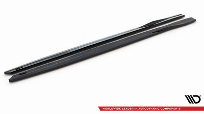 Seitenschweller Ansatz für Lexus GS F Mk4 Facelift schwarz Hochglanz
