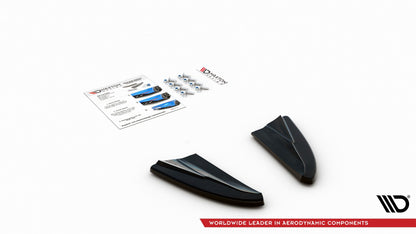 Heck Ansatz Flaps Diffusor für Volvo V40 schwarz matt