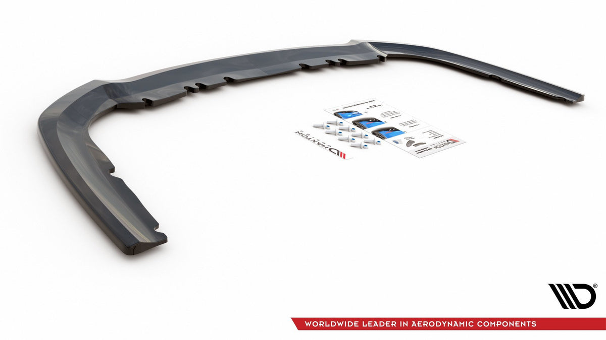 Mittlerer Diffusor Heck Ansatz für Ford Mondeo Kombi Platinium Mk5 Facelift schwarz Hochglanz
