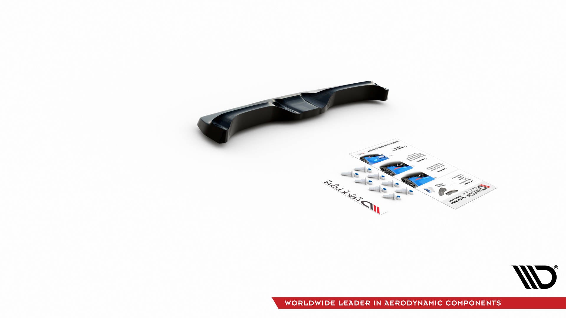 Mittlerer Diffusor Heck Ansatz V.2 für Nissan 370Z  schwarz Hochglanz