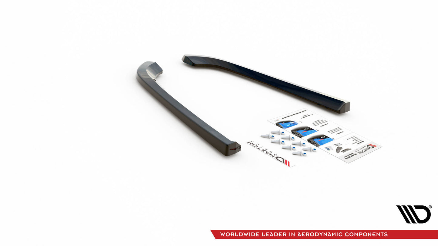 Heck Ansatz Flaps Diffusor für Volvo V70 Mk3 schwarz matt