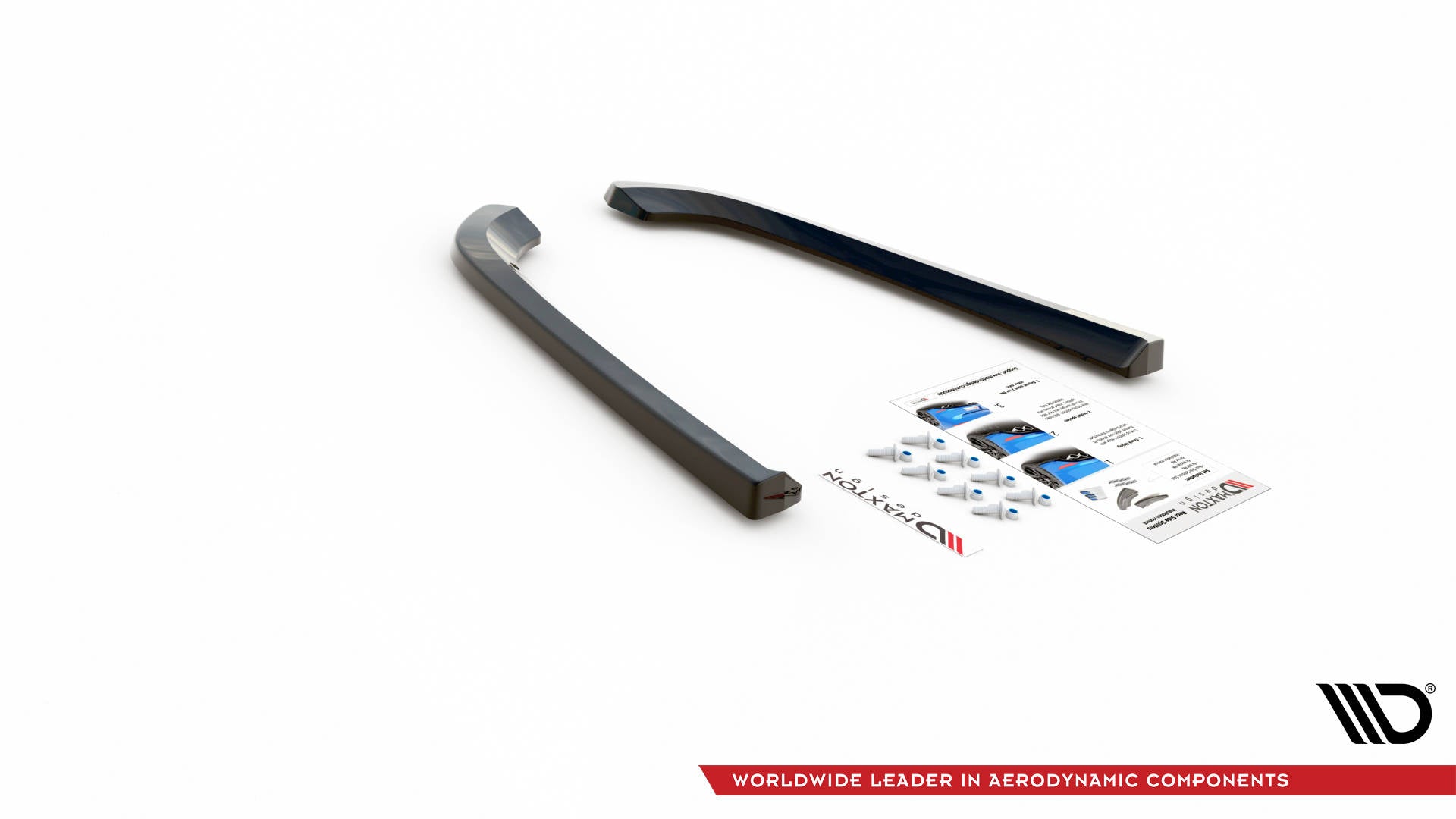 Heck Ansatz Flaps Diffusor für Volvo V70 Mk3 schwarz matt